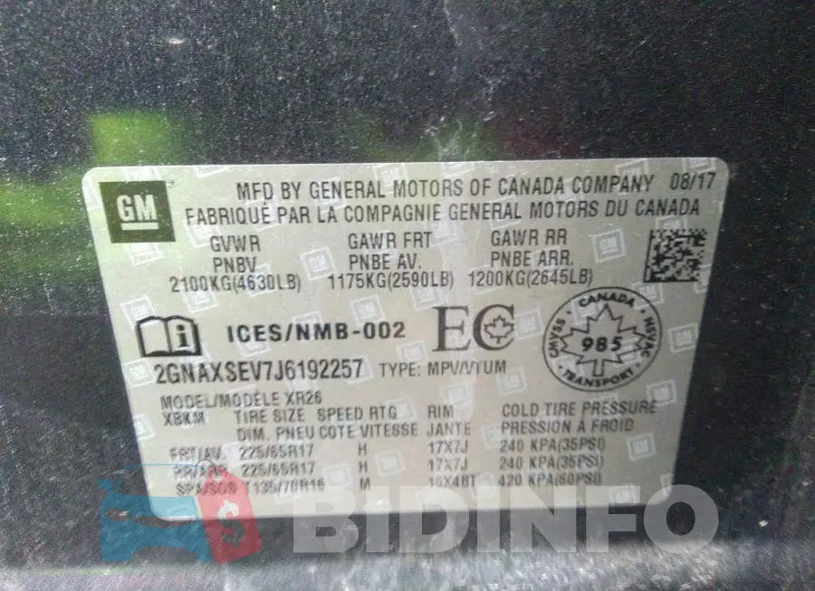 2GNAXSEV7J6192257 Photo# 9