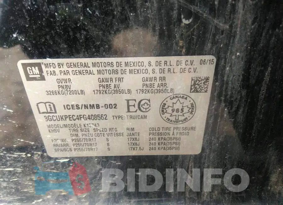 3GCUKPEC4FG408562 Photo# 9