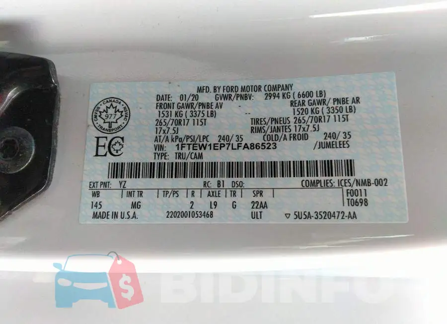1FTEW1EP7LFA86523 Photo# 9