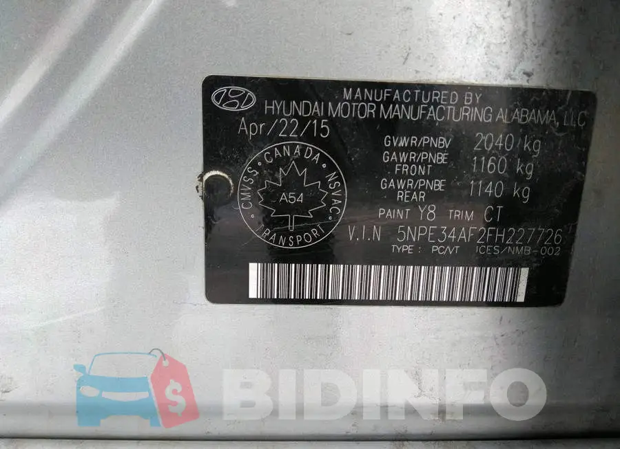5NPE34AF2FH227726 Photo# 9