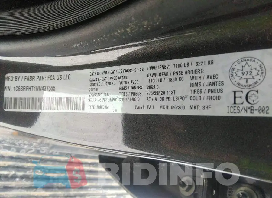 1C6SRFHT1NN437555 Photo# 9