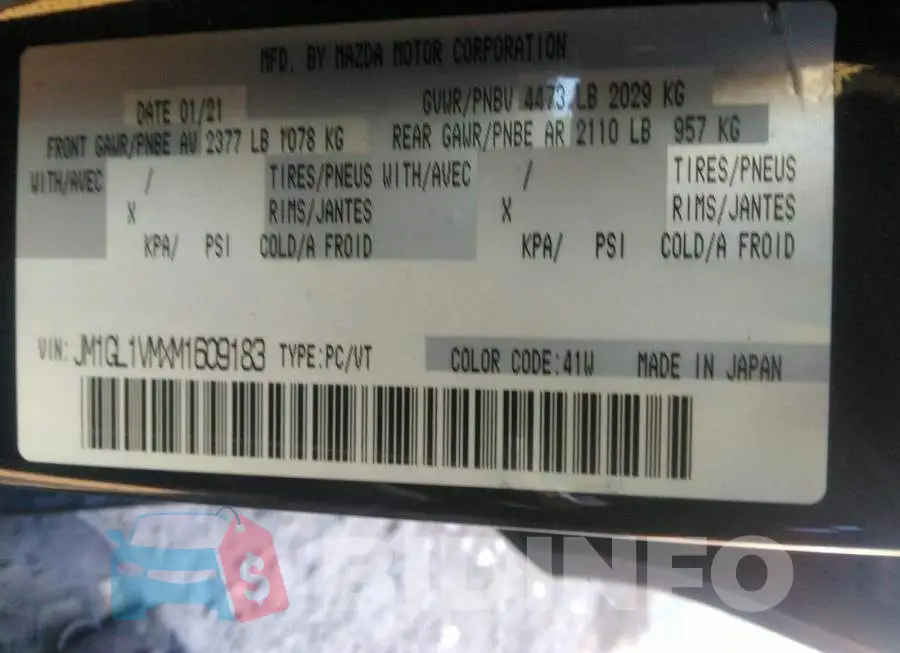 JM1GL1VMXM1609183 Photo# 9