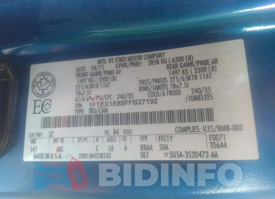 1FTEX1E85FFB27192 Photo# 9