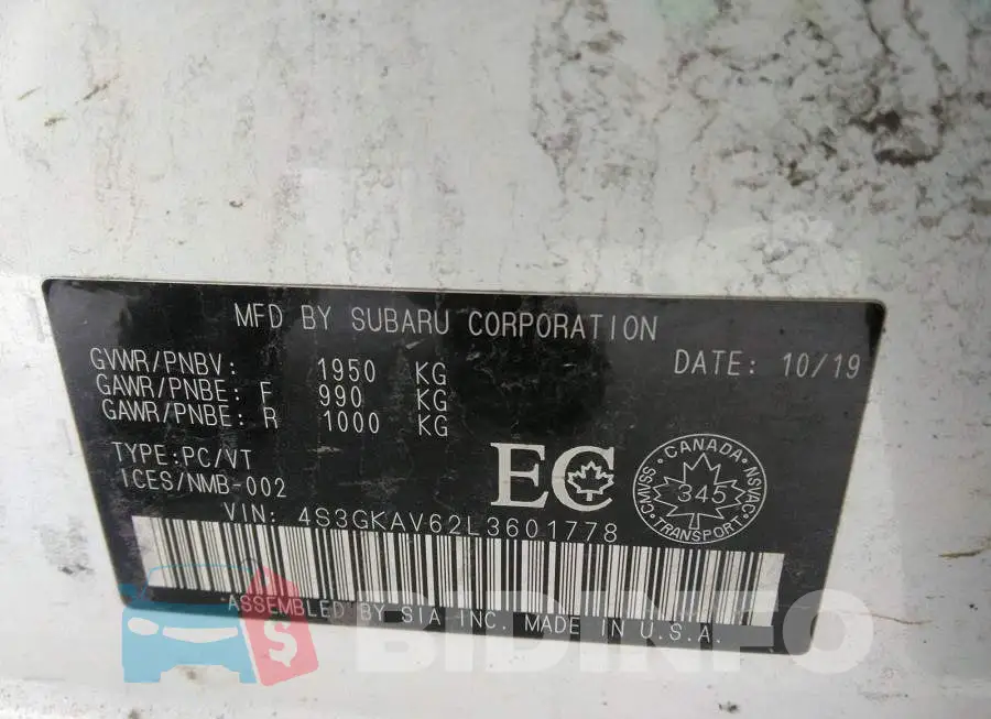 4S3GKAV62L3601778 Photo# 9
