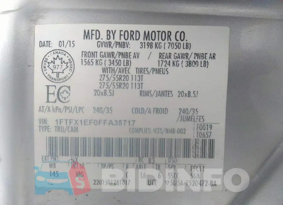 1FTFX1EF0FFA35717 Photo# 9