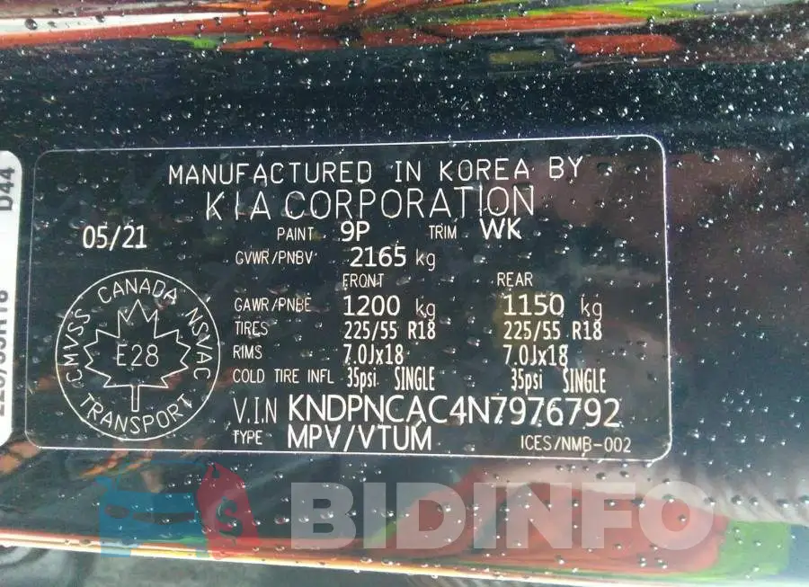 KNDPNCAC4N7976792 Photo# 9