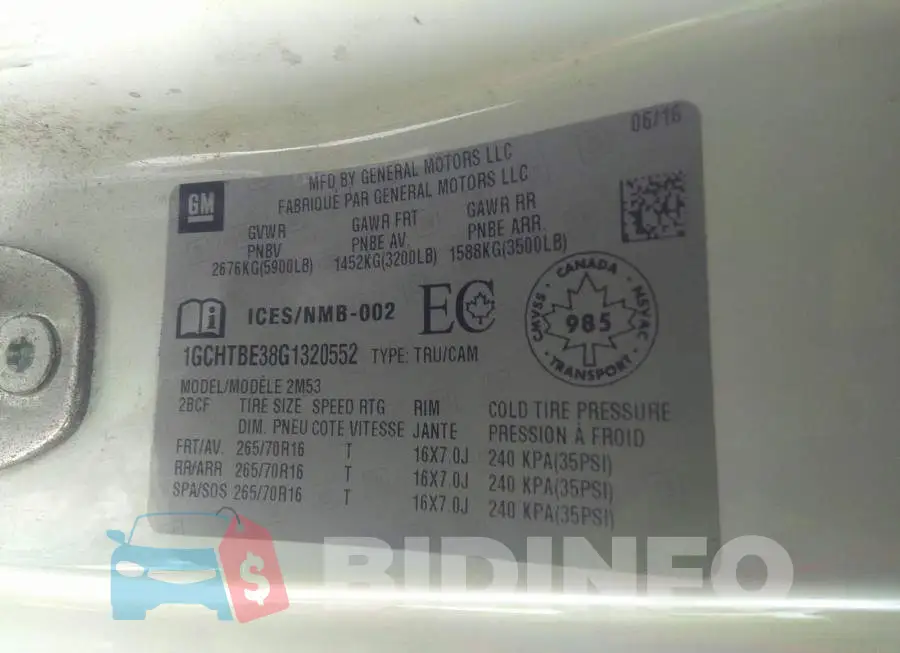 1GCHTBE38G1320552 Photo# 9