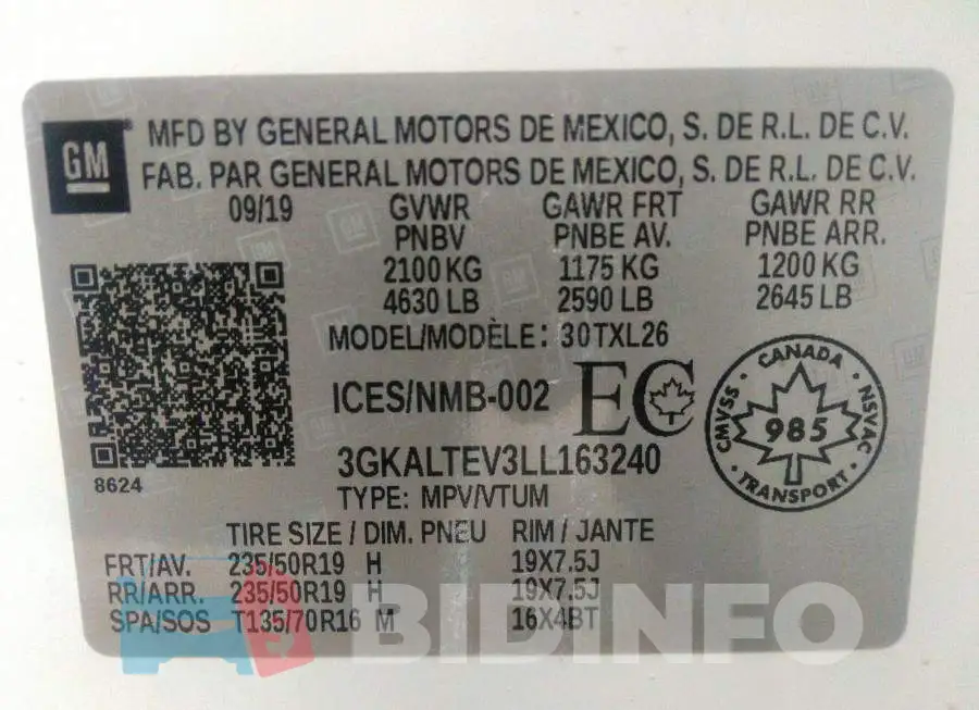 3GKALTEV3LL163240 Photo# 9