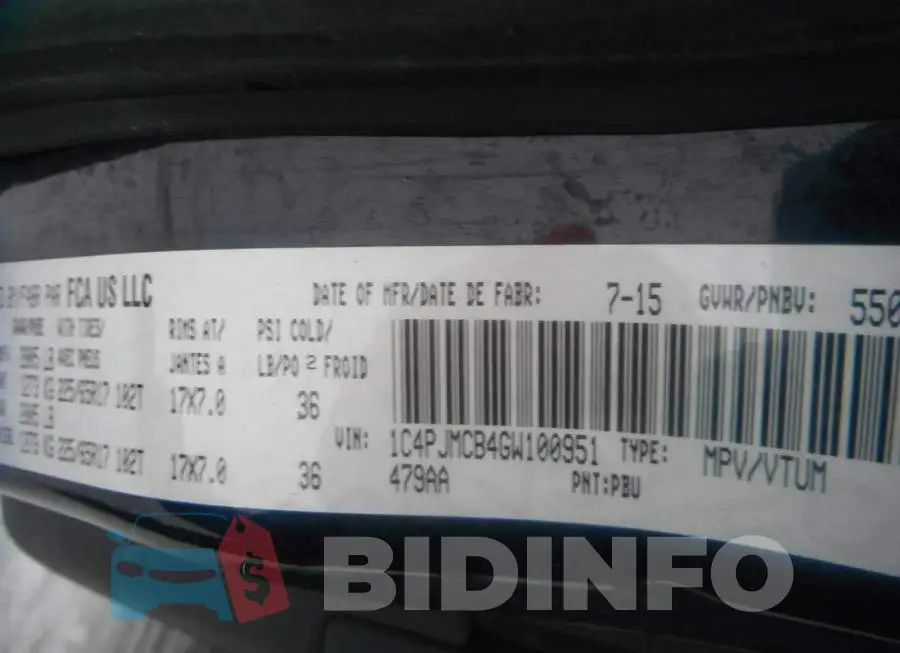 1C4PJMCB4GW100951 Photo# 9