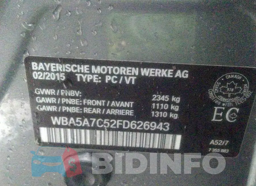 WBA5A7C52FD626943 Photo# 9