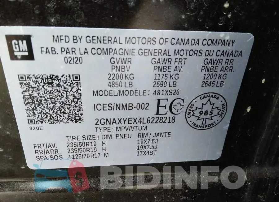 2GNAXYEX4L6228218 Photo# 9