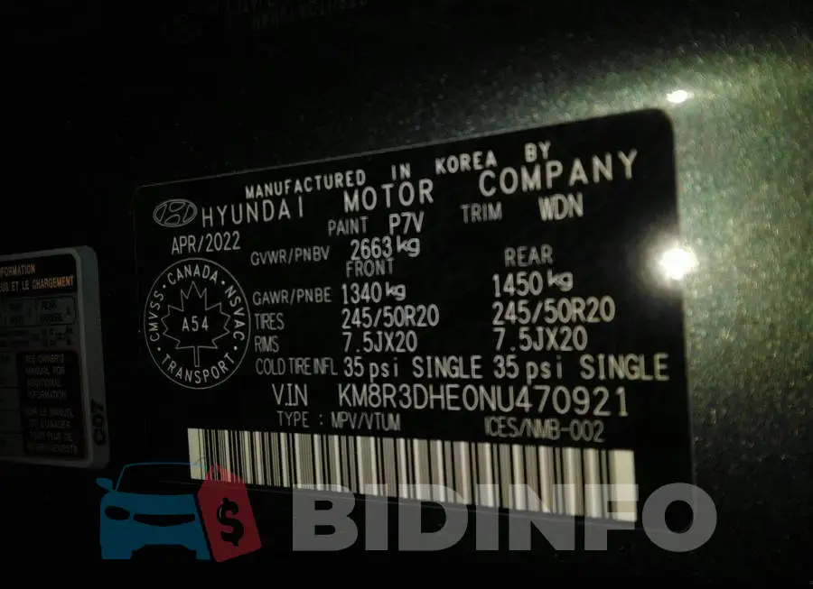 KM8R3DHE0NU470921 Photo# 7