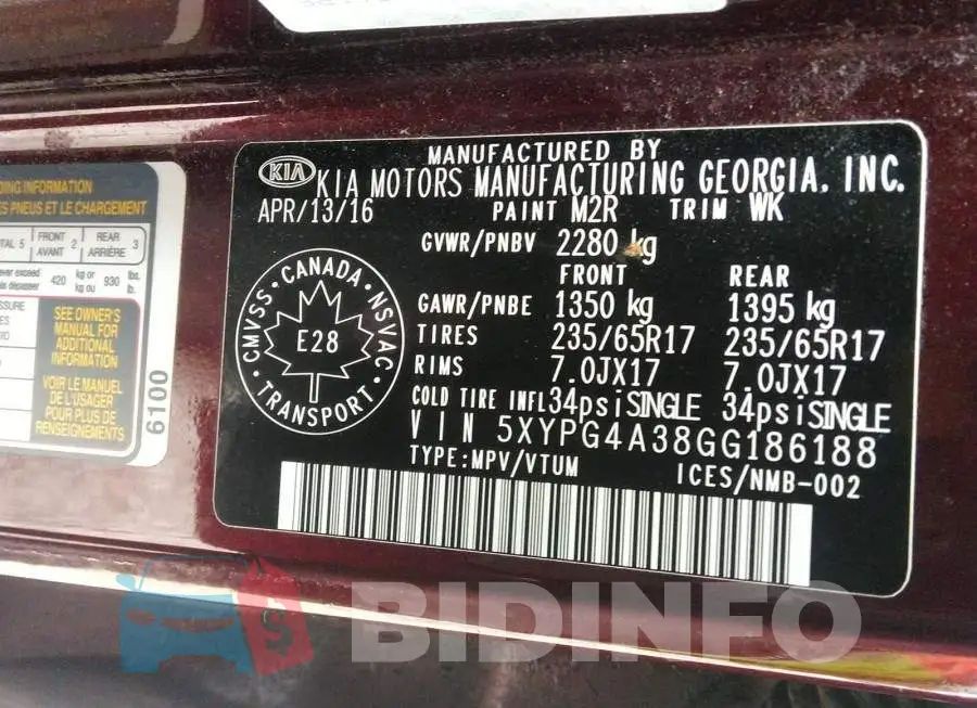 5XYPG4A38GG186188 Photo# 9