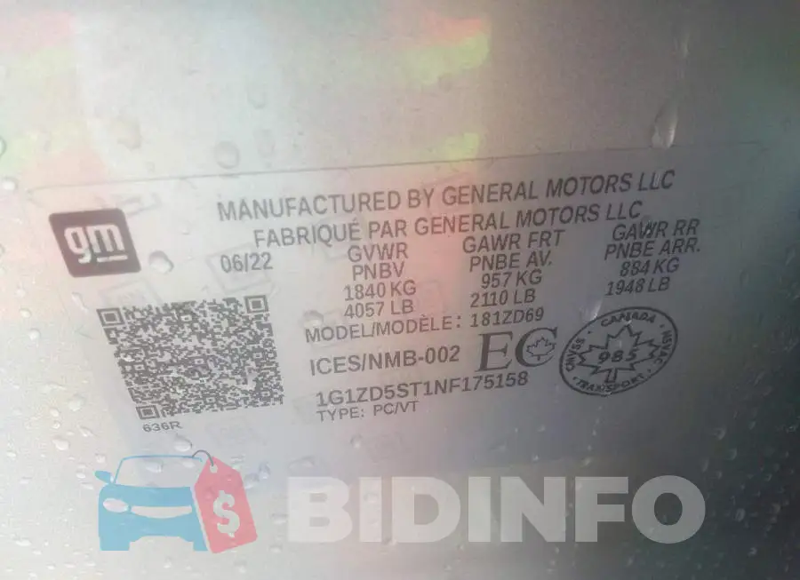 1G1ZD5ST1NF175158 Photo# 9