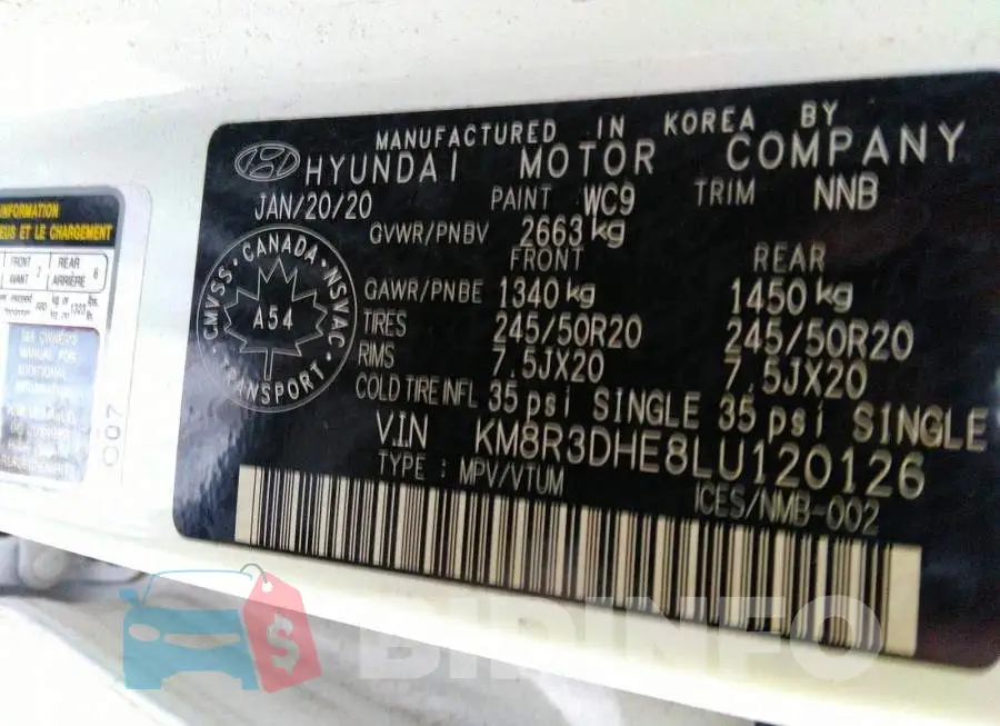 KM8R3DHE8LU120126 Photo# 9