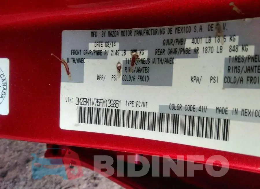 3MZBM1V75FM139861 Photo# 9