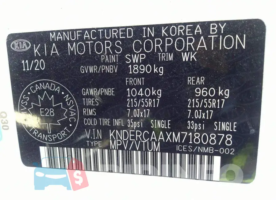 KNDERCAAXM7180878 Photo# 9