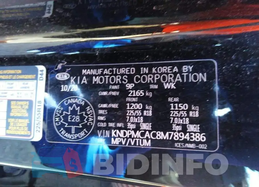 KNDPMCAC8M7894386 Photo# 9 KNDPMCAC8M7894386 Photo# 9