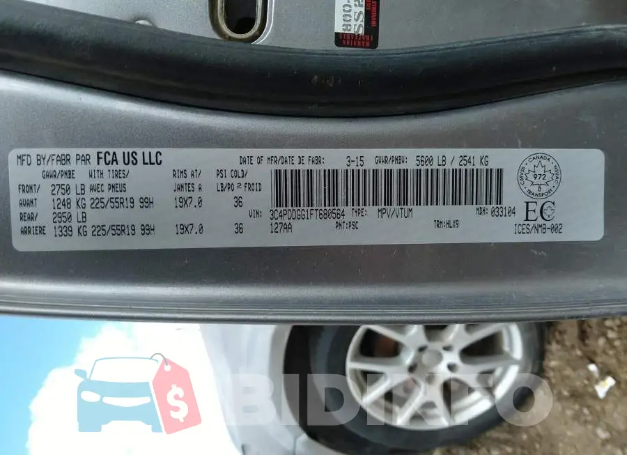 3C4PDDGG1FT680564 Photo# 9