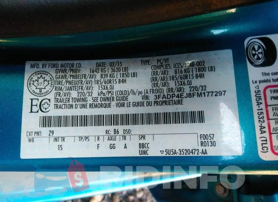 3FADP4EJ8FM177297 Photo# 9