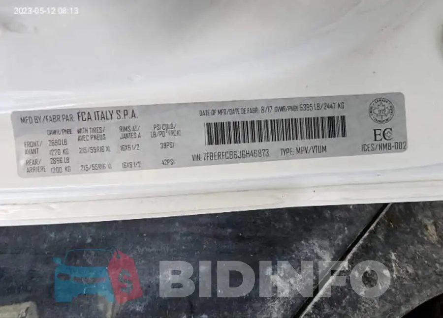 ZFBERFCB6J6H46873 Photo# 9