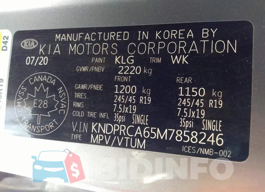 KNDPRCA65M7858246 Photo# 9