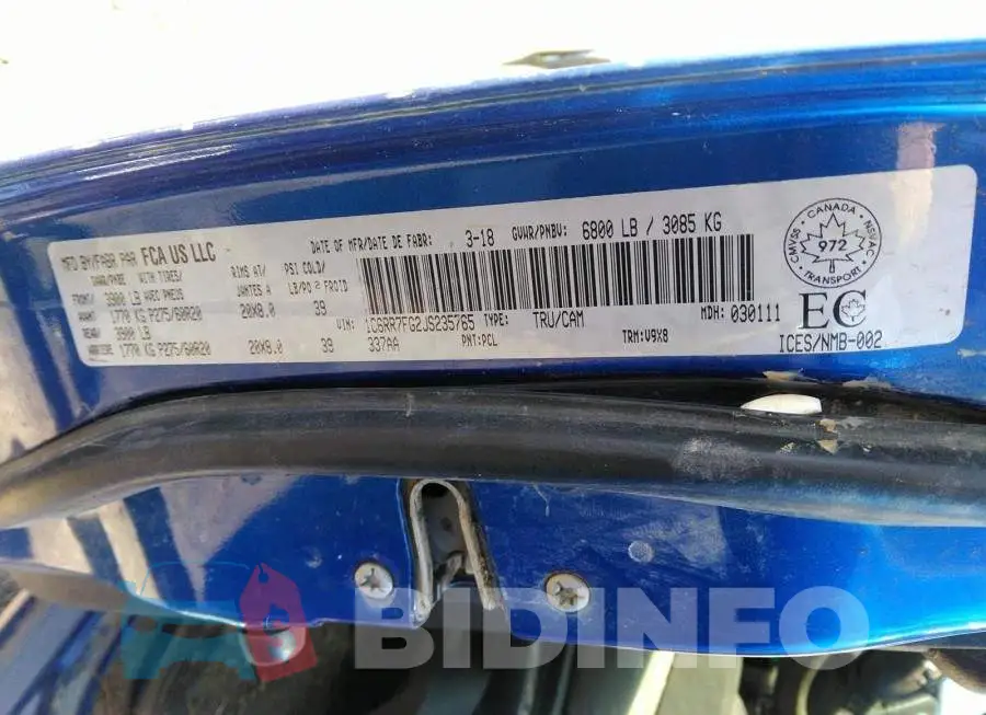 1C6RR7FG2JS235765 Photo# 9