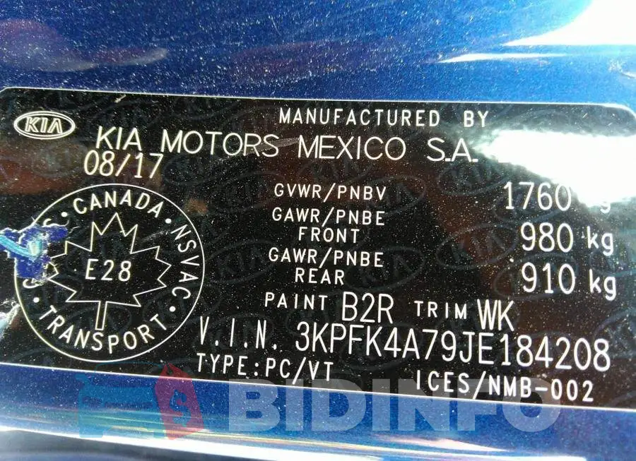 3KPFK4A79JE184208 Photo# 9