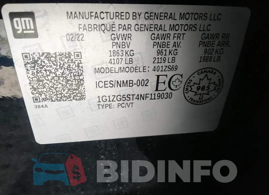 1G1ZG5ST4NF119030 Photo# 9