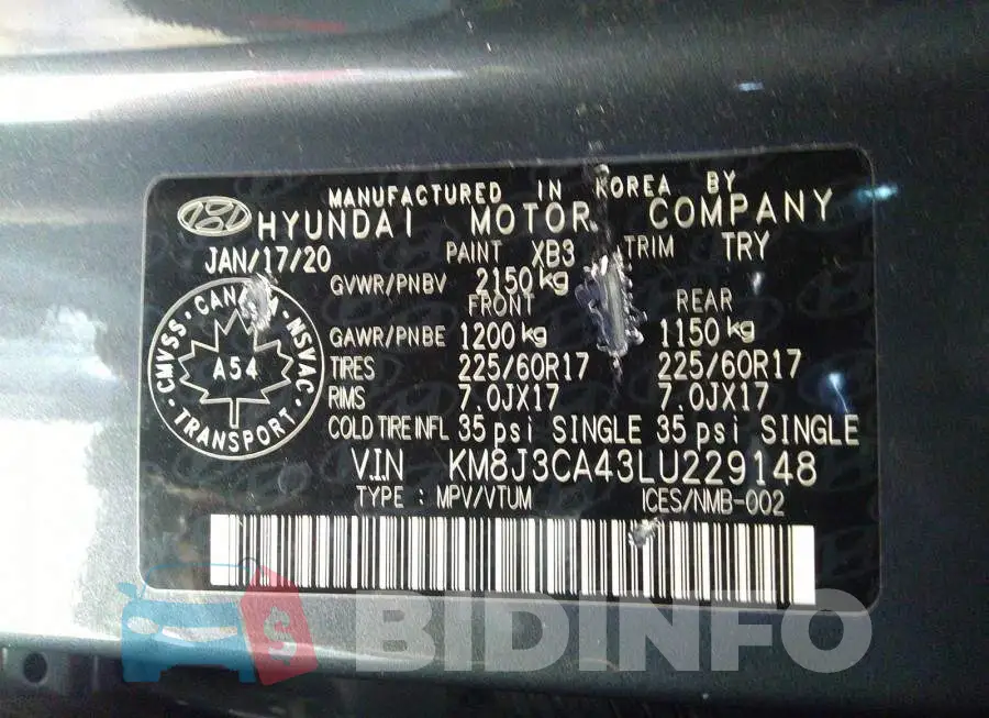 KM8J3CA43LU229148 Photo# 9