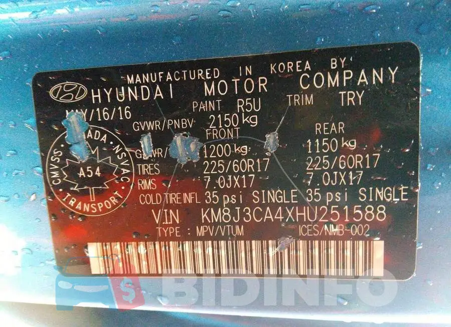 KM8J3CA4XHU251588 Photo# 9