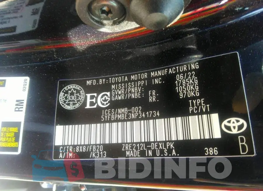 5YFBPMBE3NP341734 Photo# 9