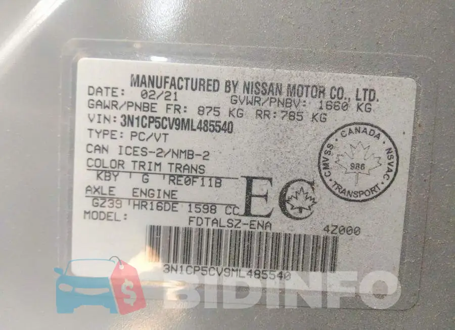 3N1CP5CV9ML485540 Photo# 9