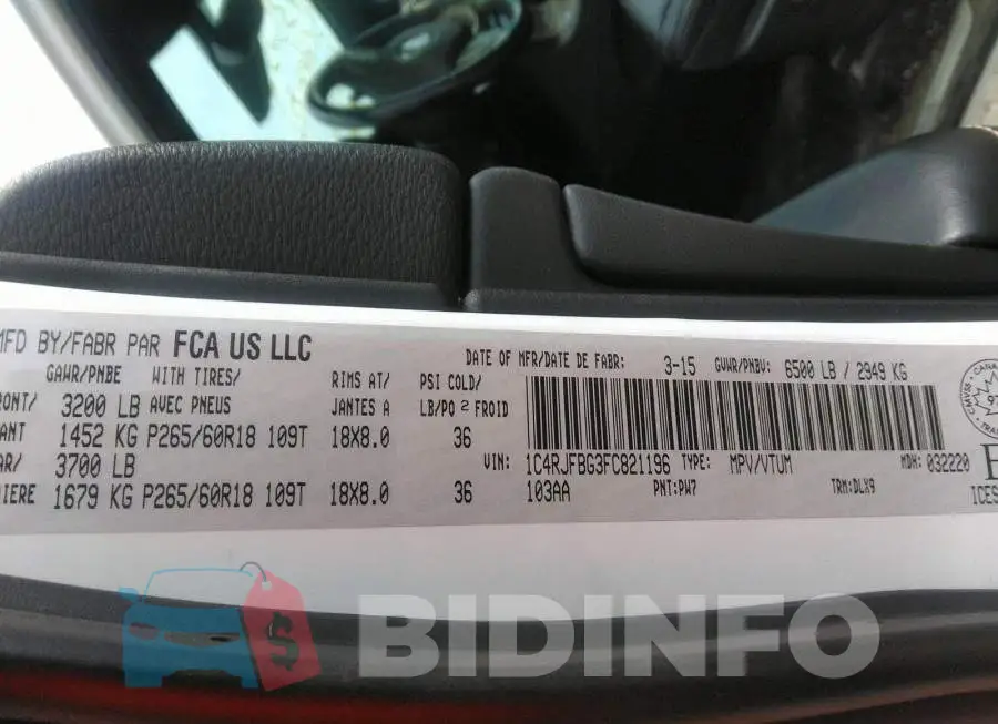 1C4RJFBG3FC821196 Photo# 9