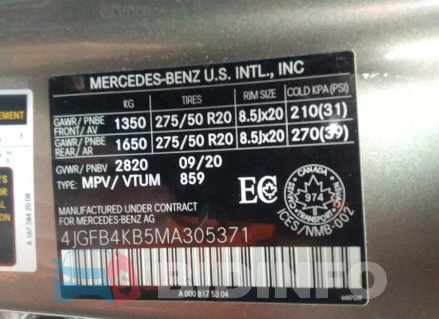 4JGFB4KB5MA305371 Photo# 9