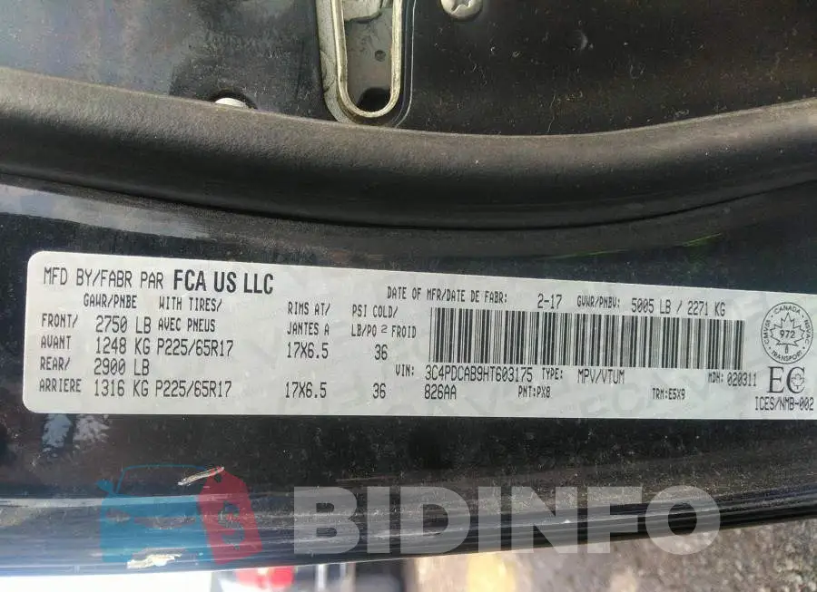 3C4PDCAB9HT603175 Photo# 9