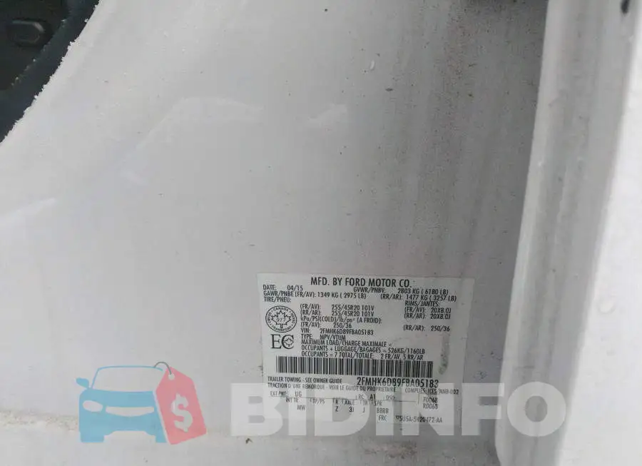 2FMHK6D89FBA05183 Photo# 9