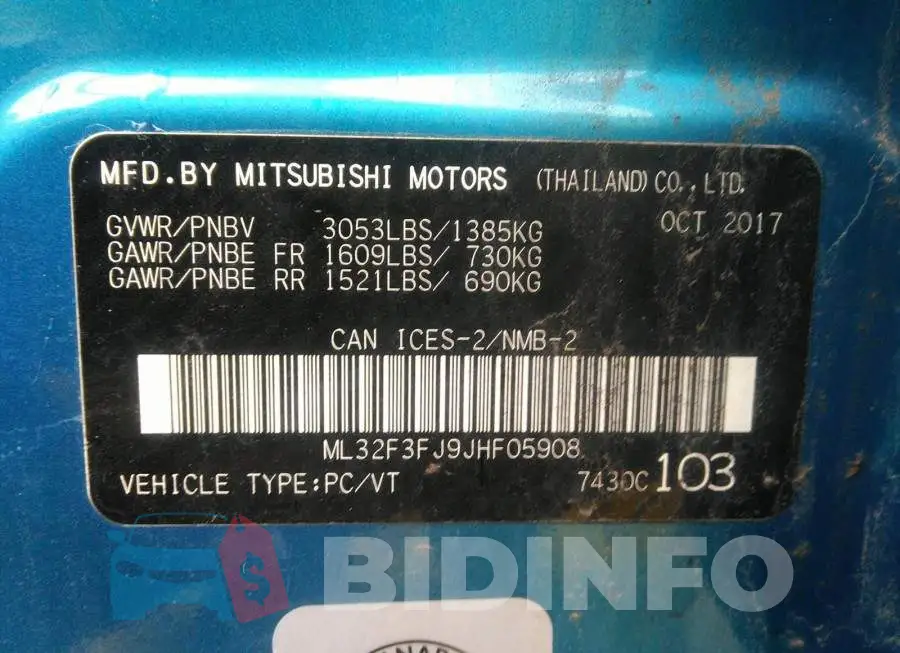 ML32F3FJ9JHF05908 Photo# 9