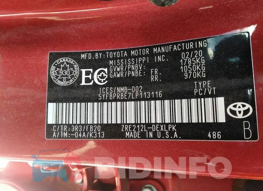 5YFBPRBE7LP113116 Photo# 9