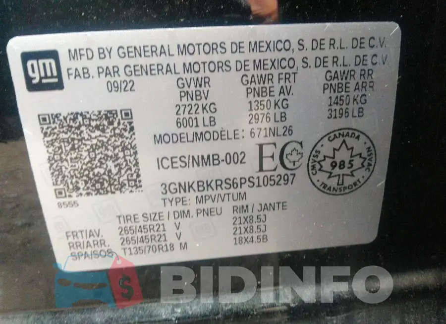 3GNKBKRS6PS105297 Photo# 9