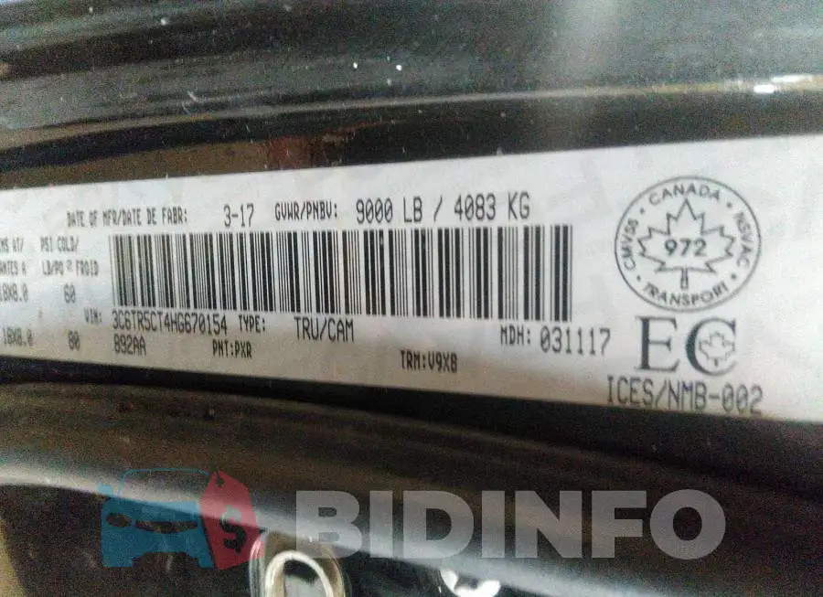 3C6TR5CT4HG670154 Photo# 9