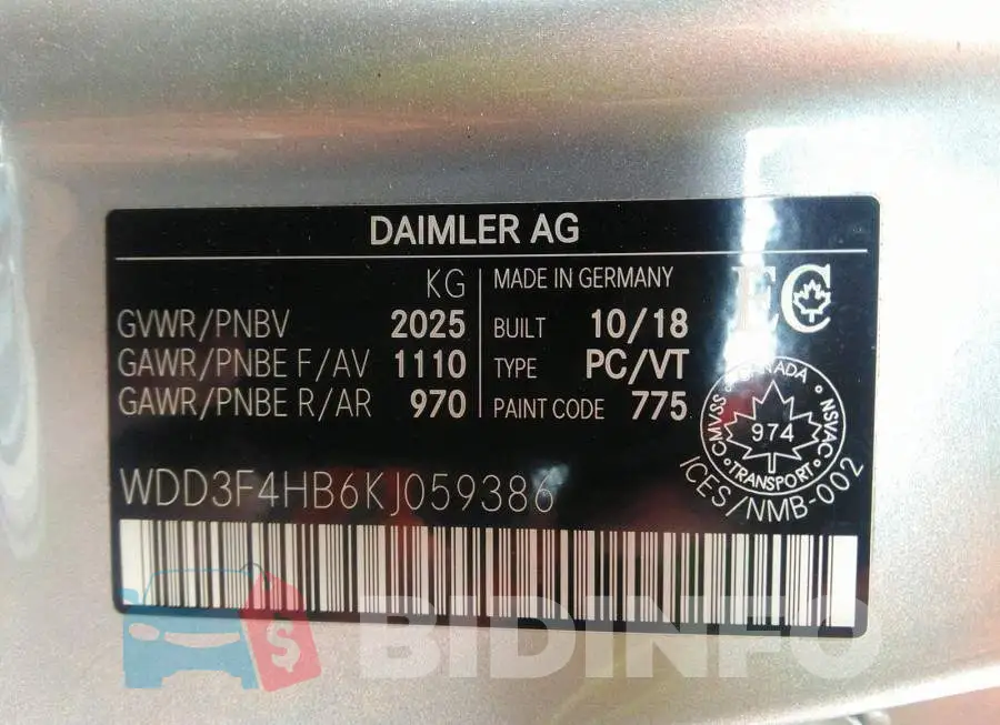 WDD3F4HB6KJ059386 Photo# 9