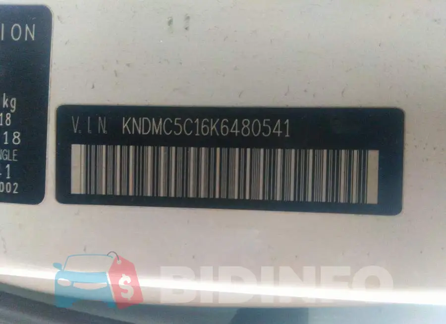 KNDMC5C16K6480541 Photo# 9
