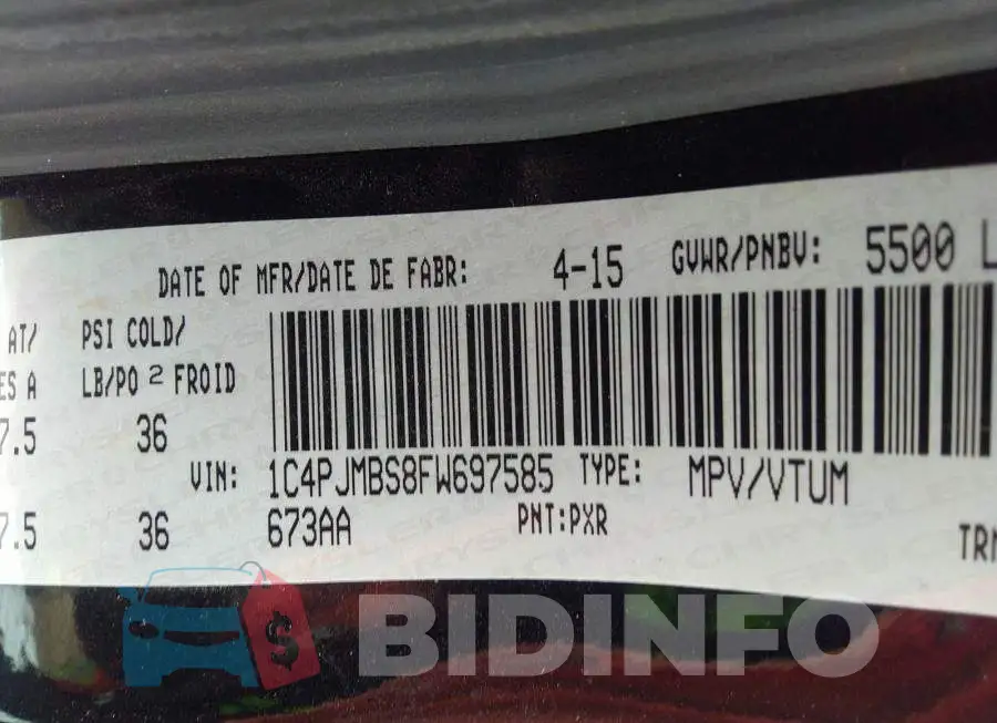 1C4PJMBS8FW697585 Photo# 9