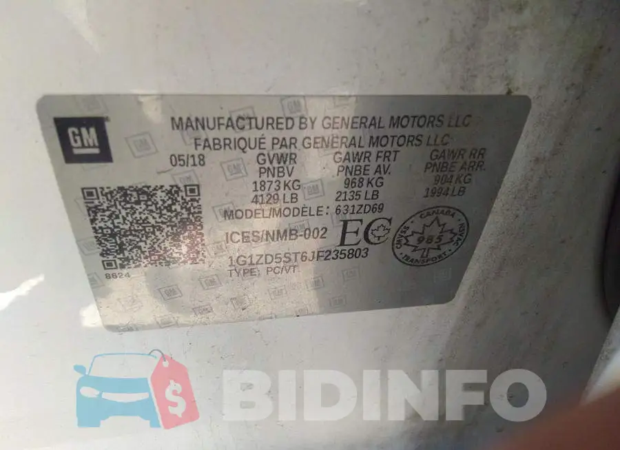 1G1ZD5ST6JF235803 Photo# 9