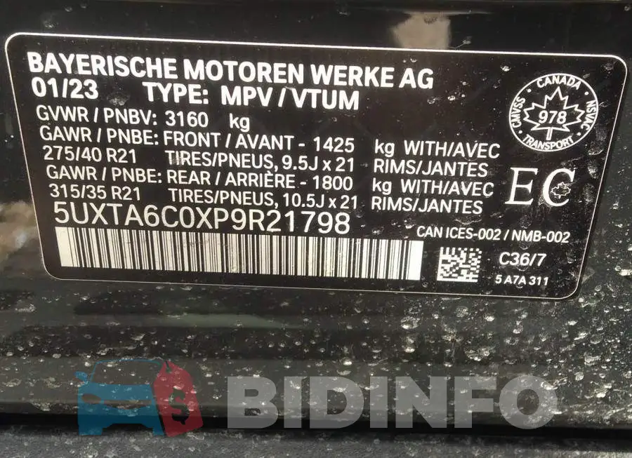5UXTA6C0XP9R21798 Photo# 9