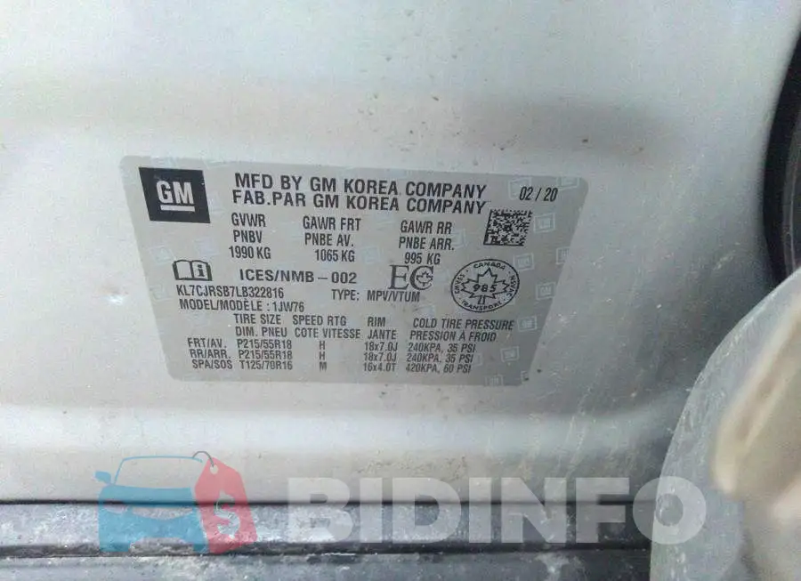 KL7CJRSB7LB322816 Photo# 9