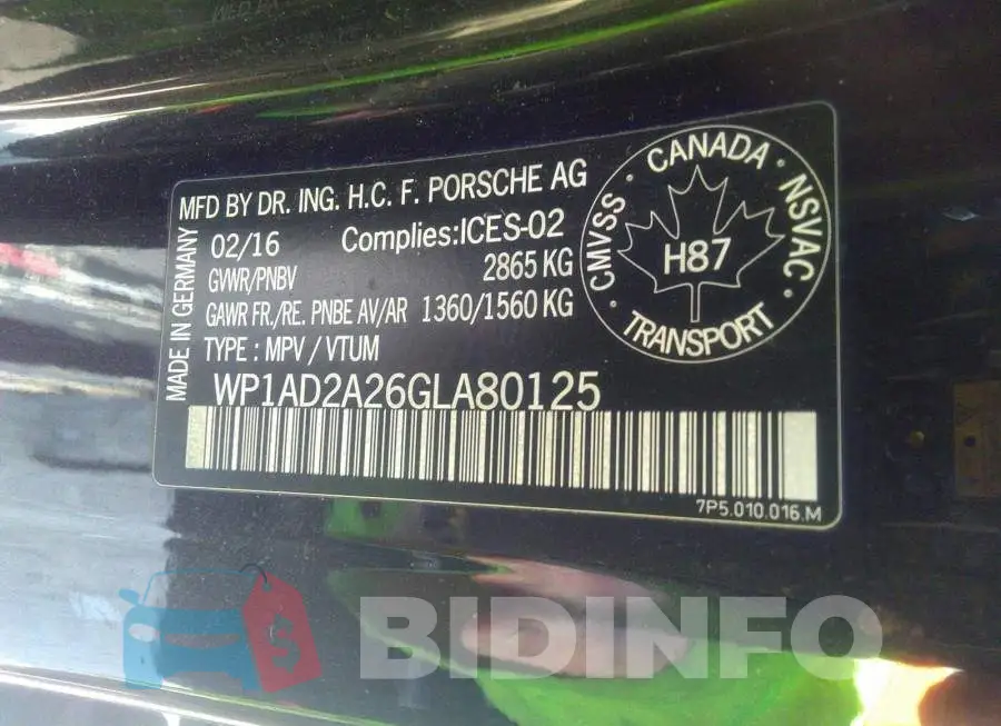 WP1AD2A26GLA80125 Photo# 9