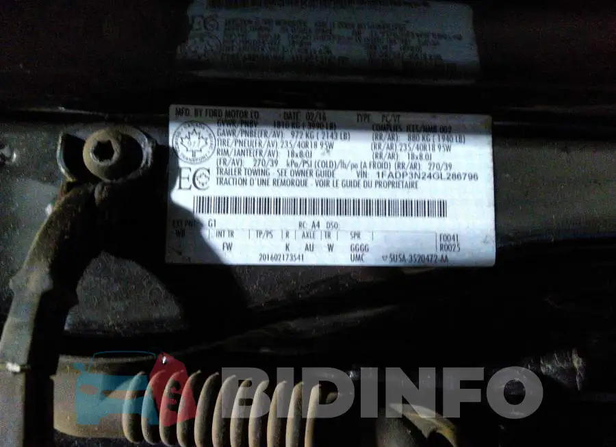 1FADP3N24GL286796 Photo# 9
