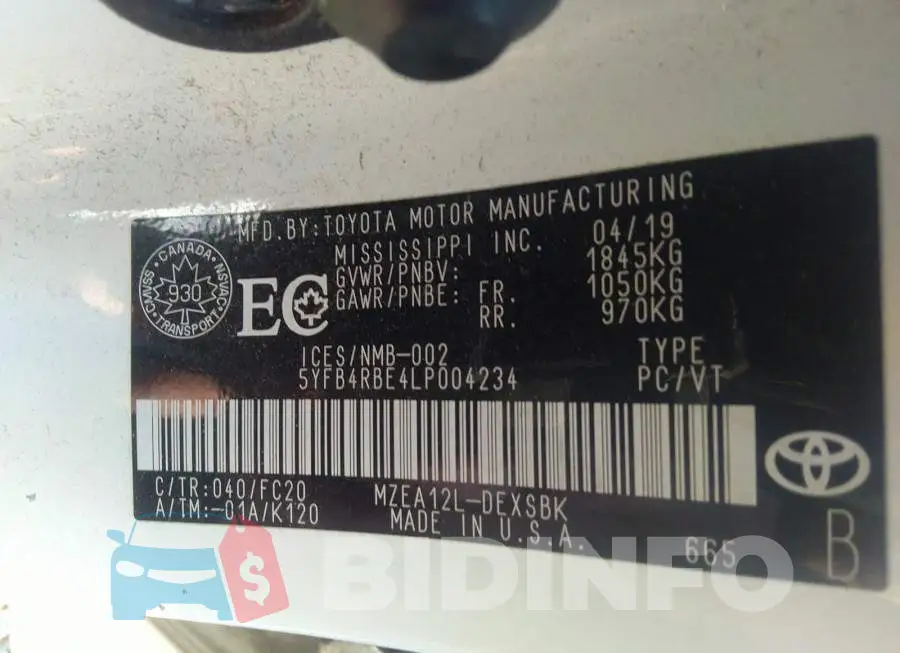 5YFB4RBE4LP004234 Photo# 9